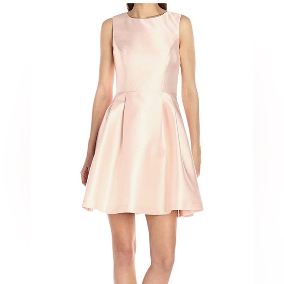 Jessica Simpson Pink Princess seamed party dress necklace detail & bow b… - Picture 2 of 9